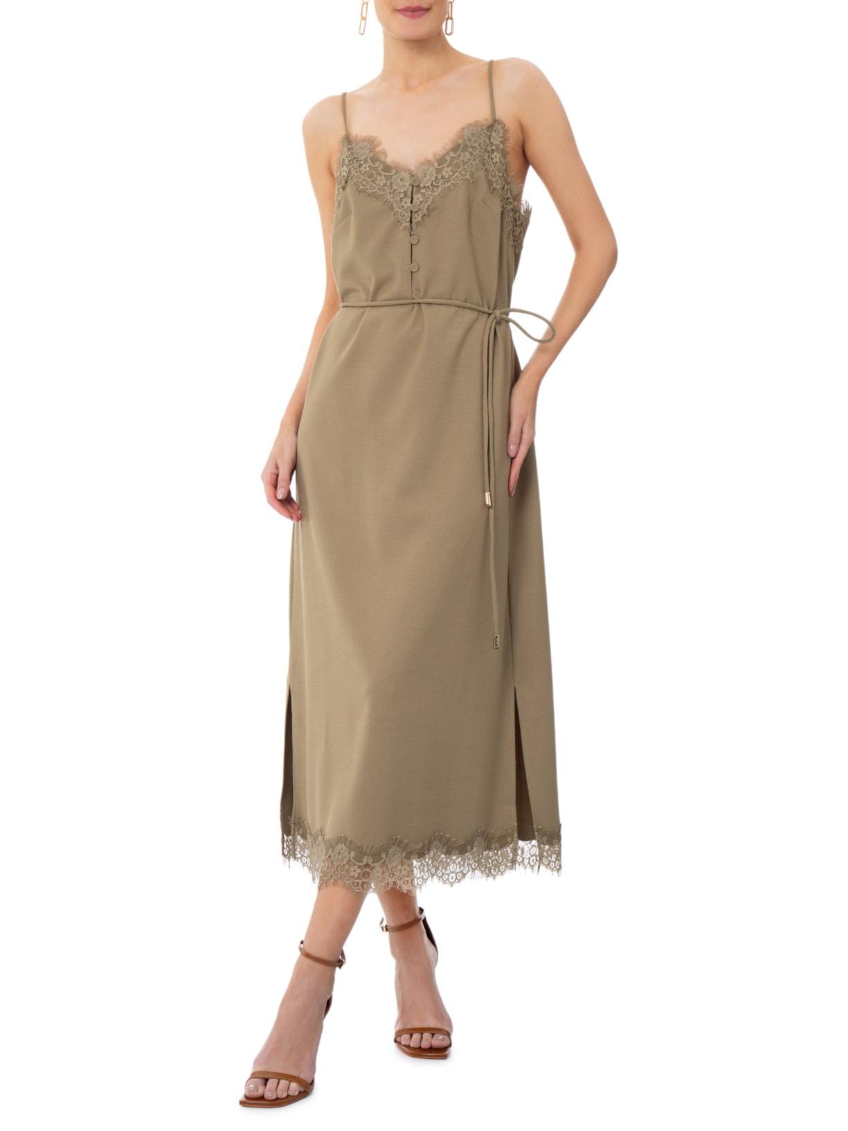 Sandália Feminino Salto Alto Marrom Schutz