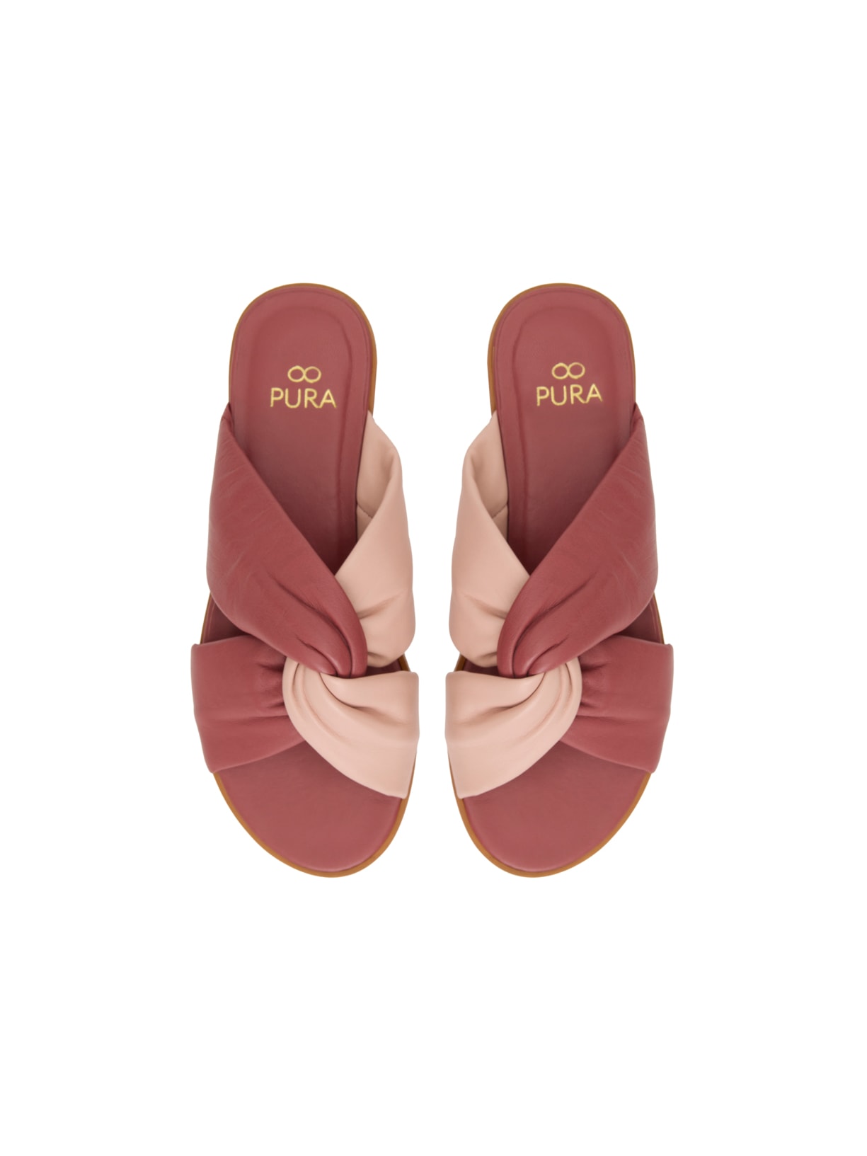 Sandália Flat Pantachou Granada e Blush Pura