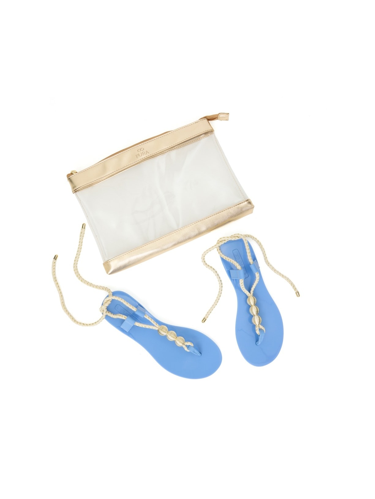 Sandália Flat Sicilia Azul Pura