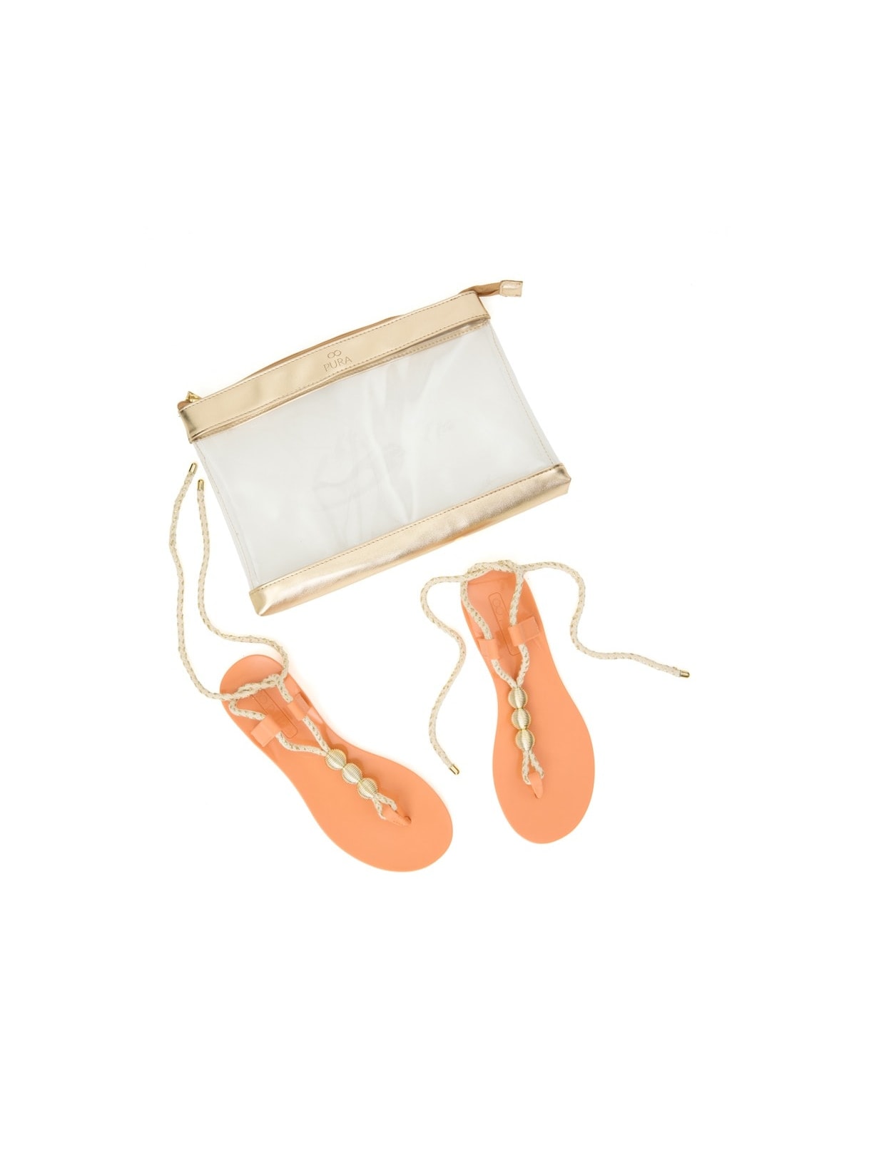 Sandália Flat Sicilia Coral Pura