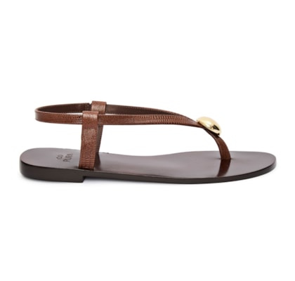 Sandália Flat Thong  Atena Pinhão