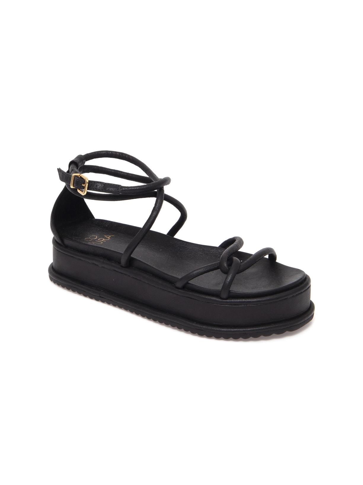 Sandália Flatform Eugênia - Preta