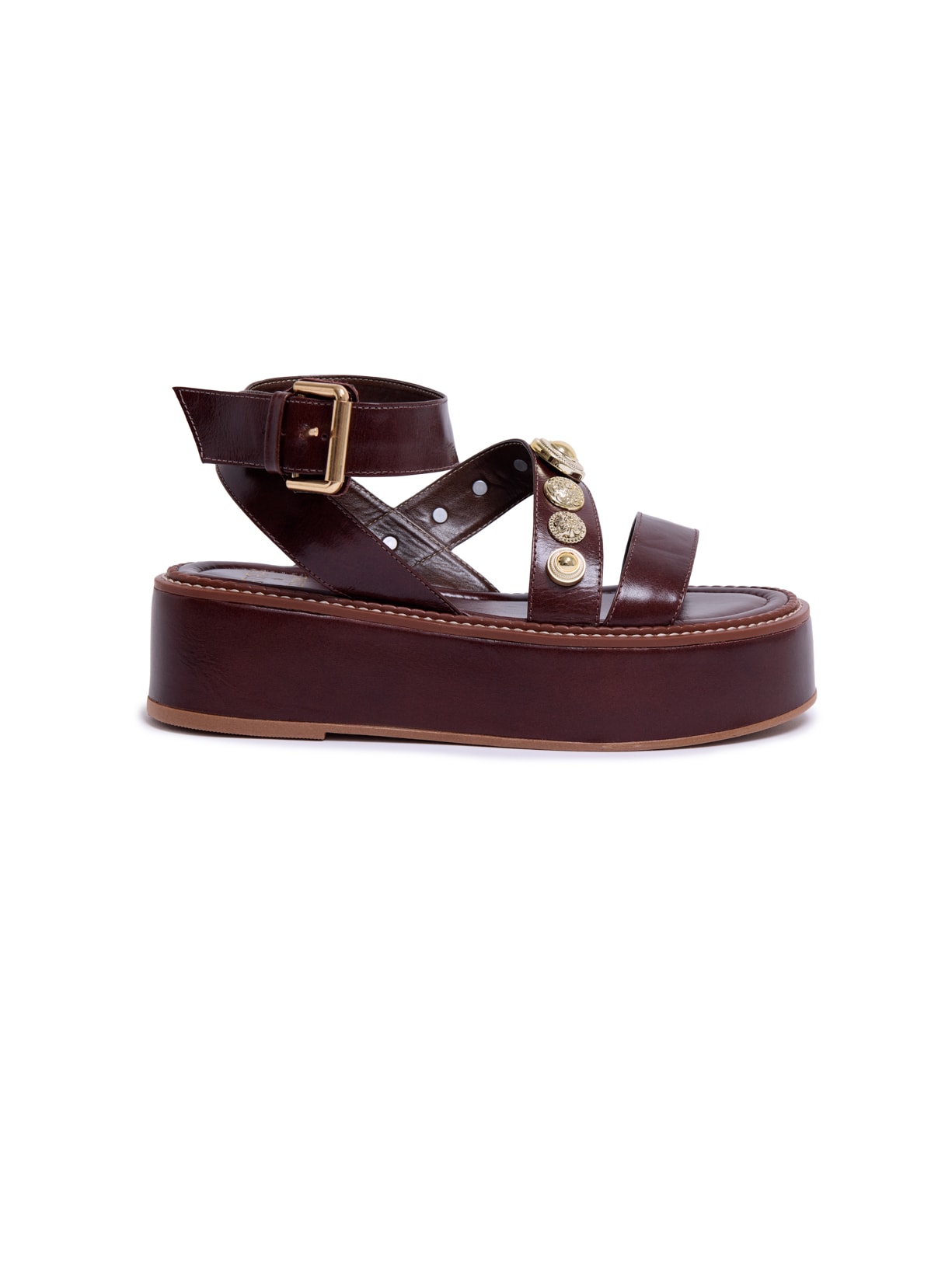 Sandália Flatform Mira Café