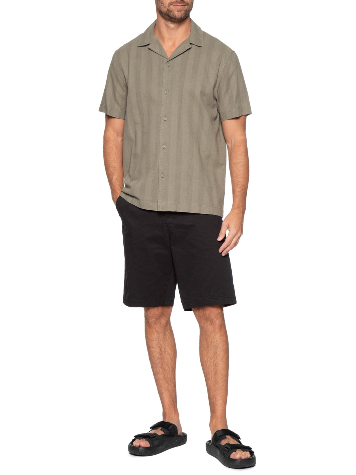 Sandália Masculina Arpoador Suede Preto Veja