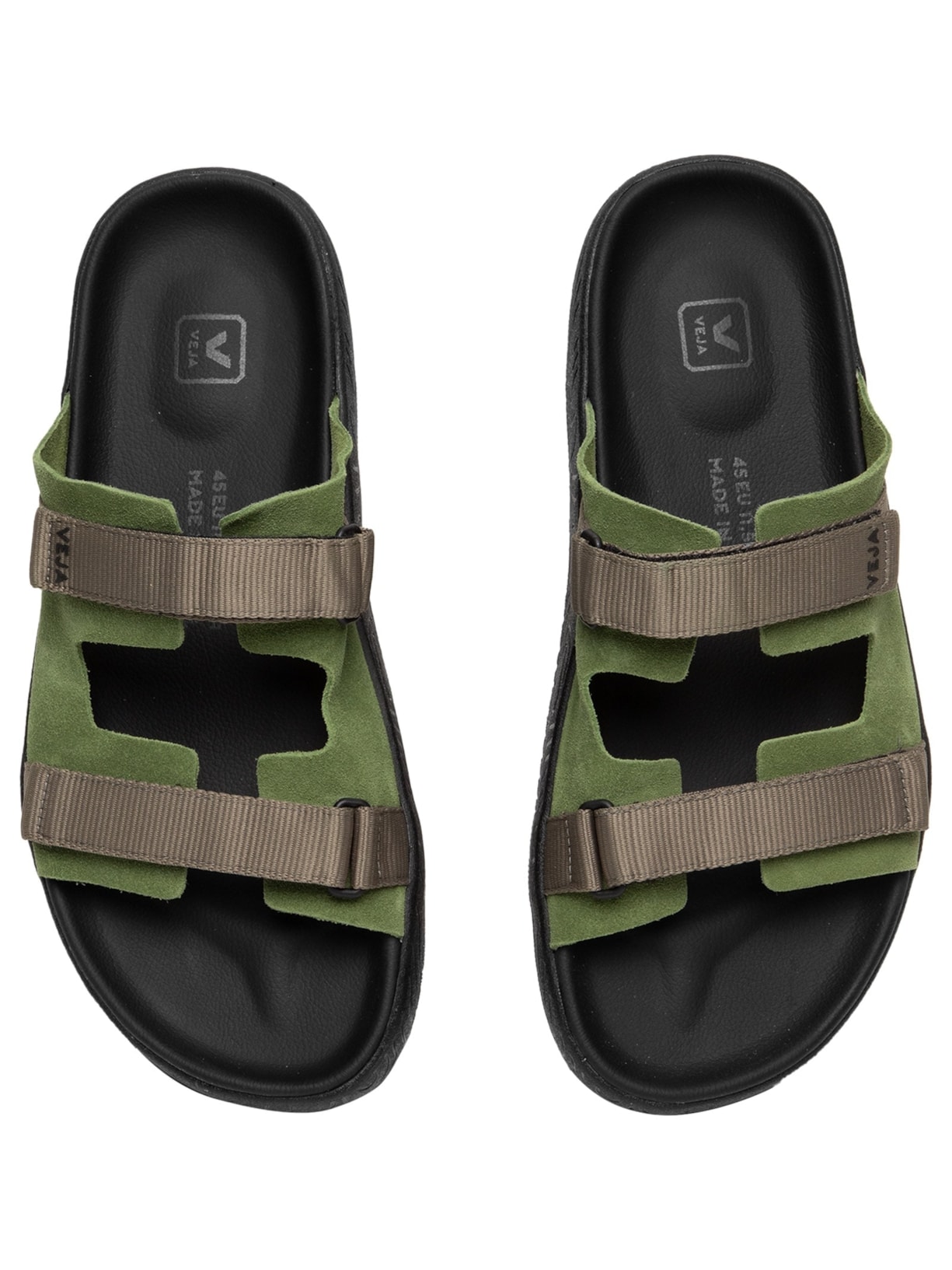 Sandália Masculina Arpoador Suede Verde Veja