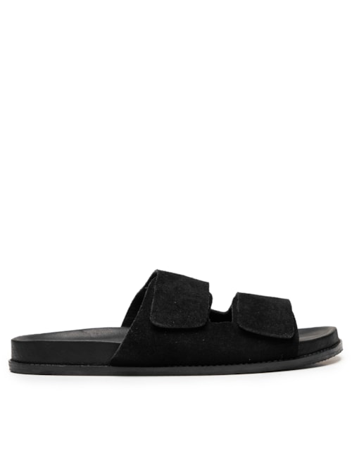Sandália Masculina Camurça Alanya - Preto