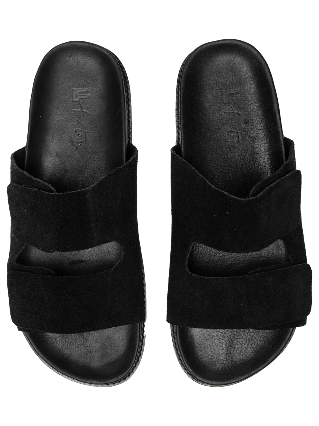 Sandália Masculina Camurça Alanya Preto Foxton