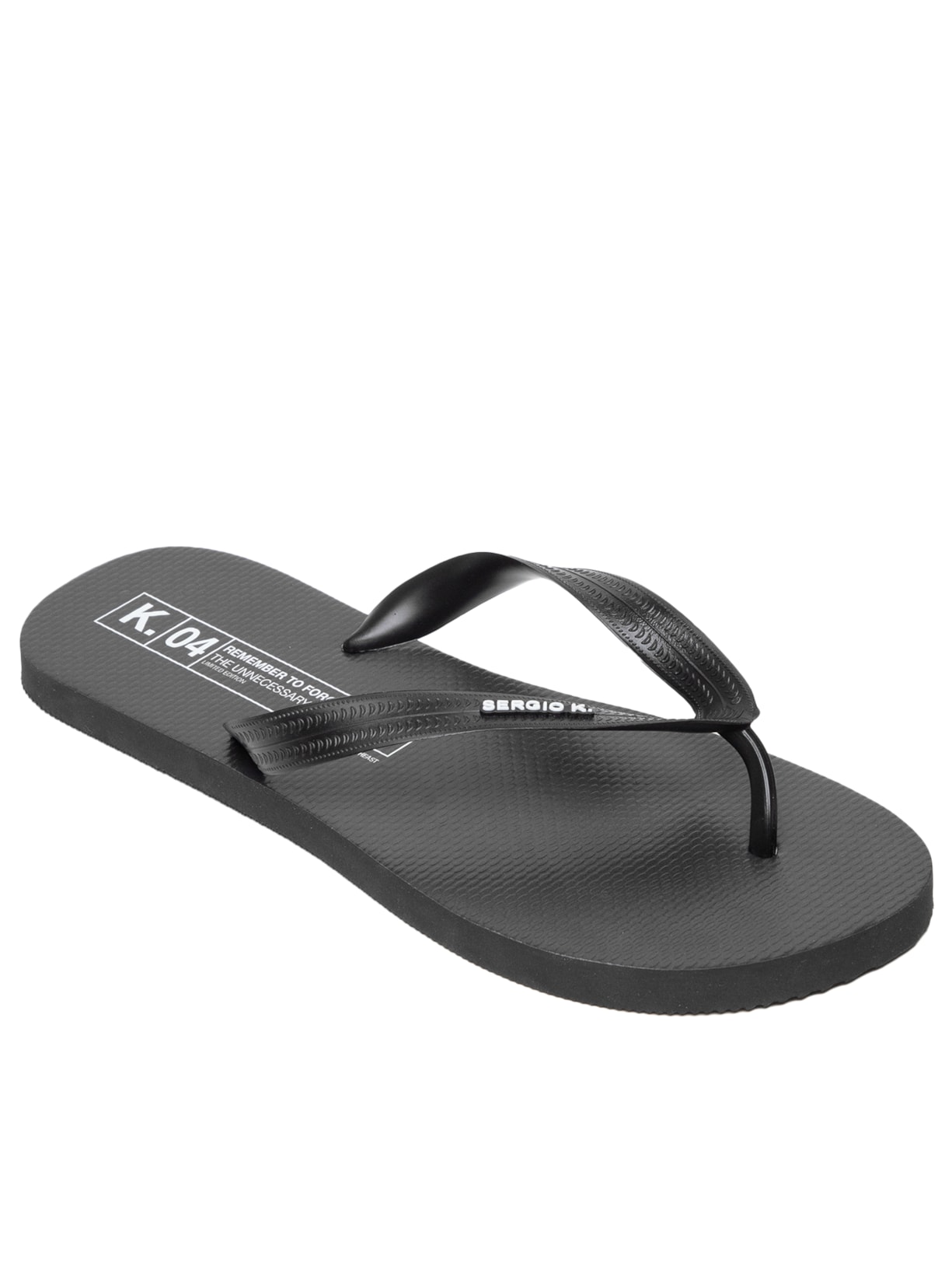 Sandália Masculina Chinelo Logo Grafic Preto Sergio K