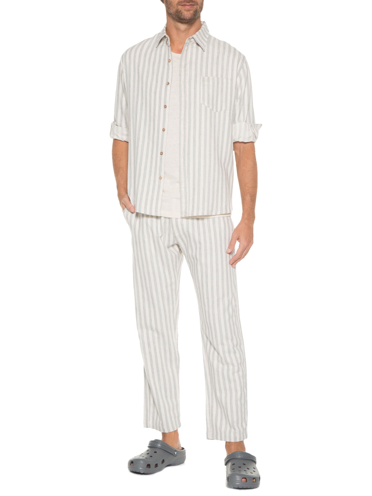 Sandália Masculina Classic Cinza Crocs