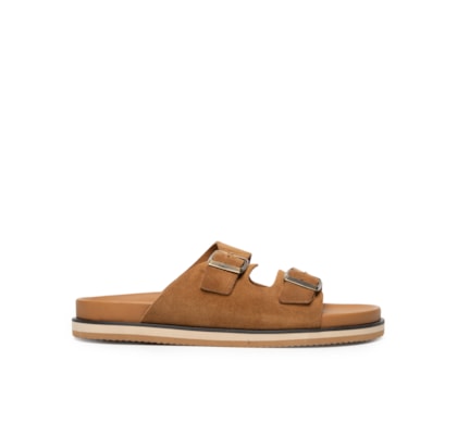 Sandália Masculina Clássica Em Couro - Marrom