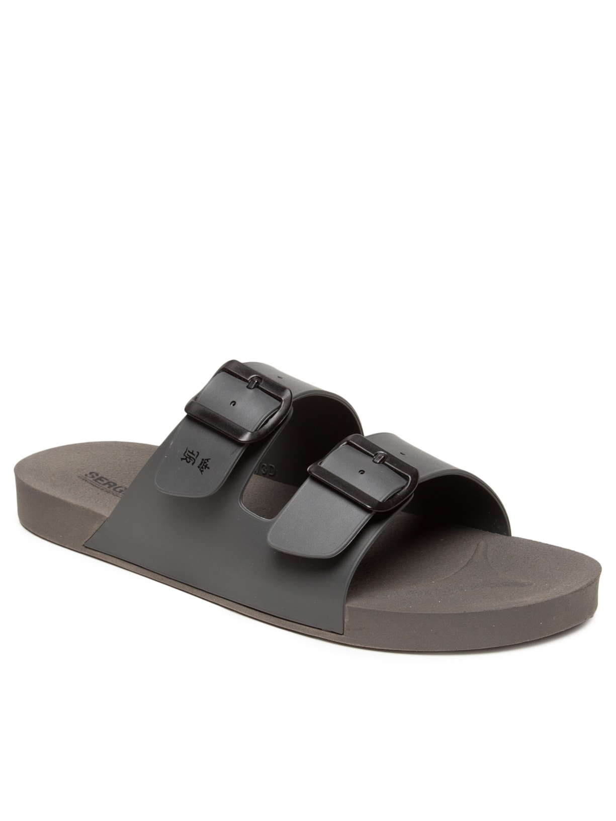 Sandália Masculina Fivela Dupla Cinza Sergio K