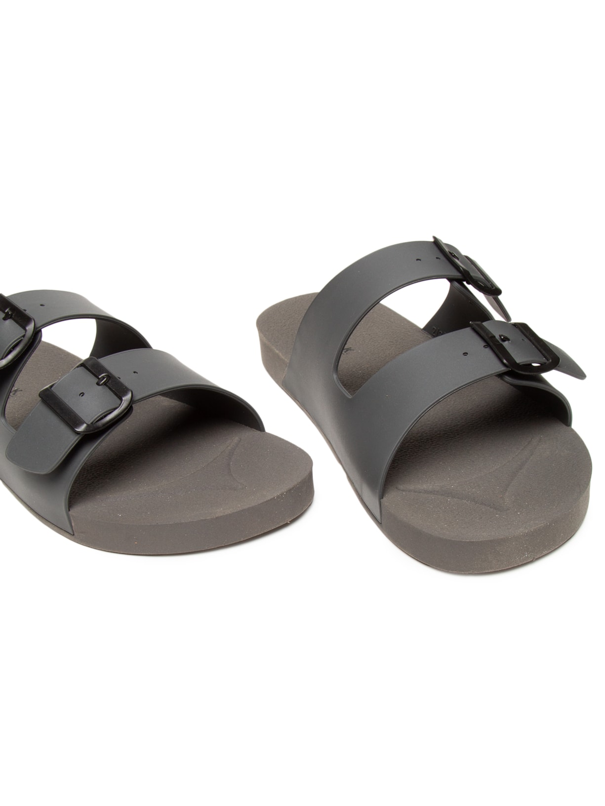 Sandália Masculina Fivela Dupla Cinza Sergio K