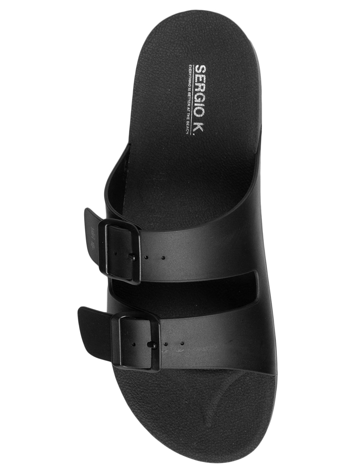 Sandália Masculina Fivela Dupla Preto Sergio K