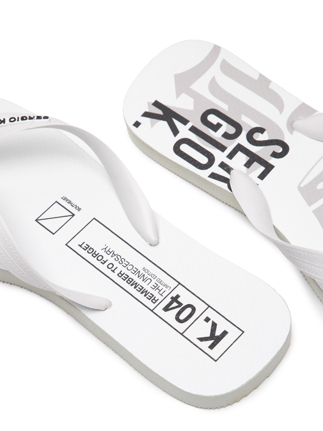 Sandália Masculina Logo Grafic Branco Sergio K