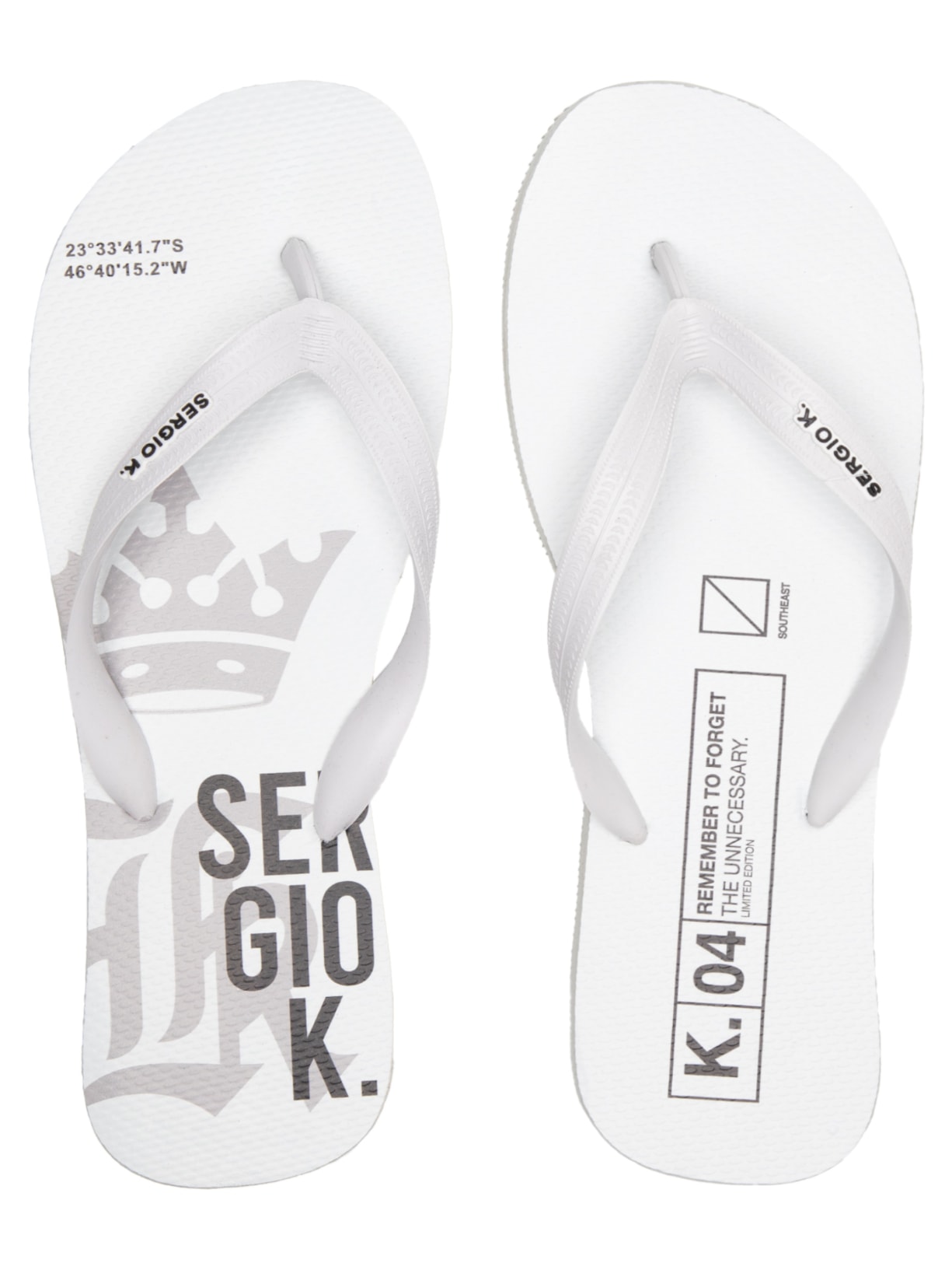 Sandália Masculina Logo Grafic - Branco