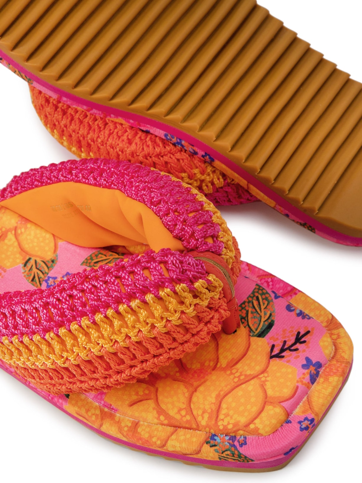 Sandália Puff Flatform Laranja Farm