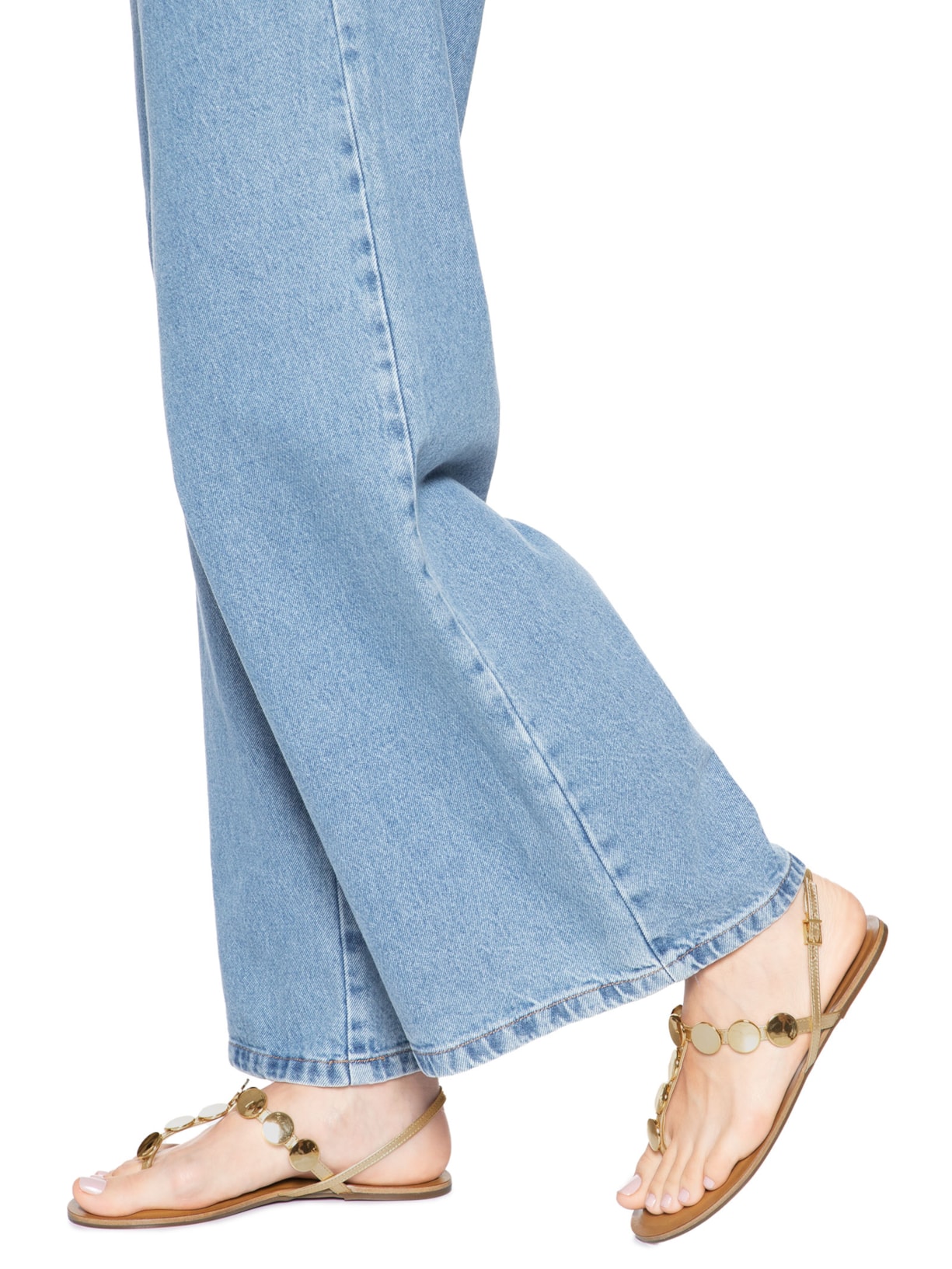 Sandália Rasteira Acacia Couro Boho Dourado Schutz