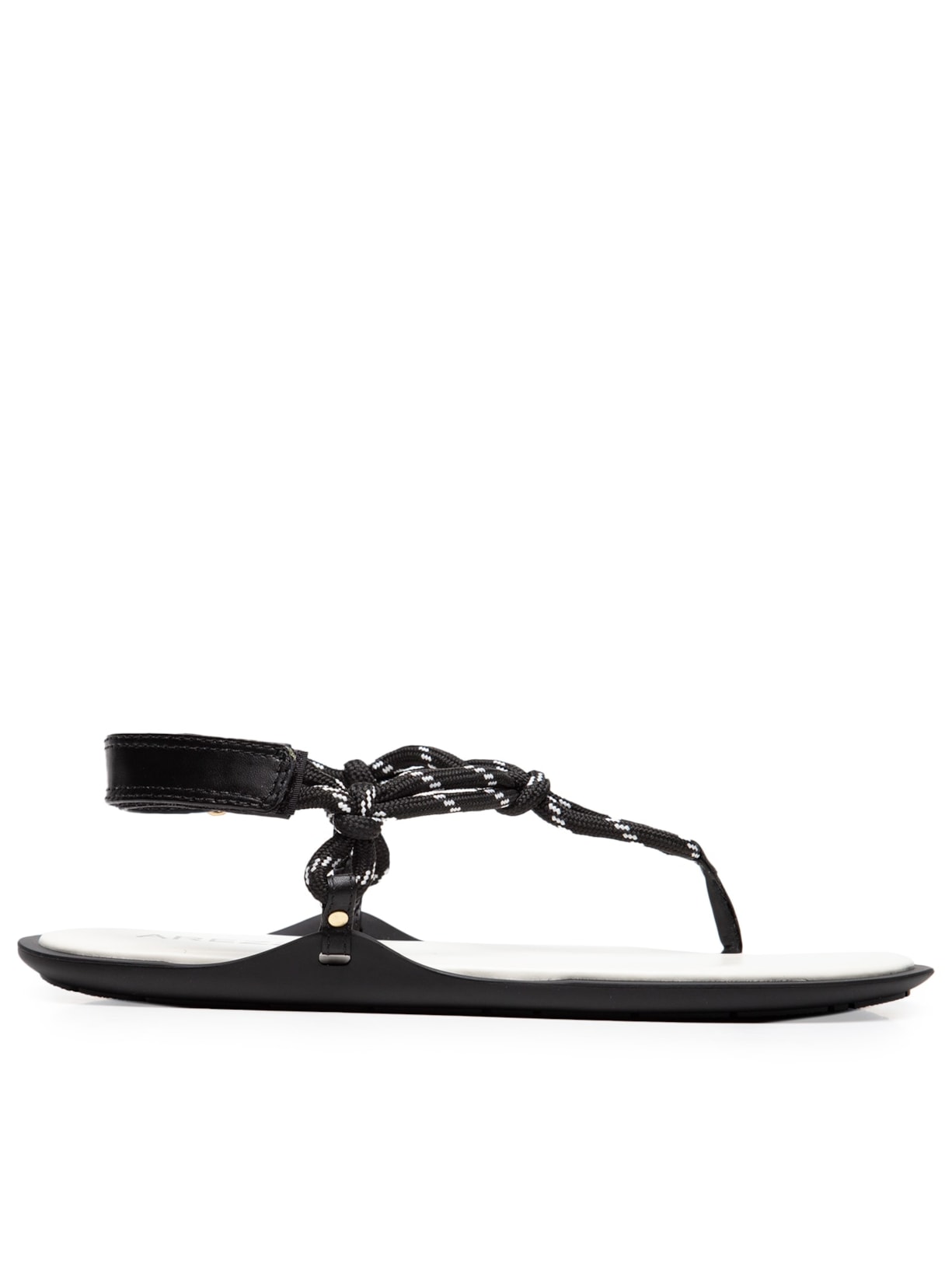 Sandália Rasteira Couro Custom Anklet - Preto