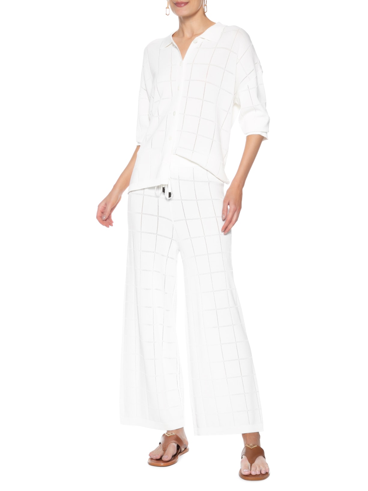 Sandália Rasteira Feminina Flat Shield Marrom Schutz