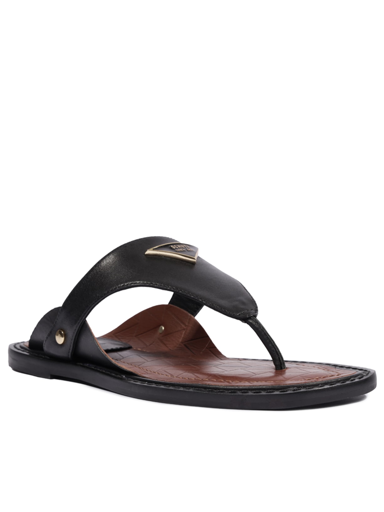 Sandália Rasteira Feminina Flat Shield Preto Schutz