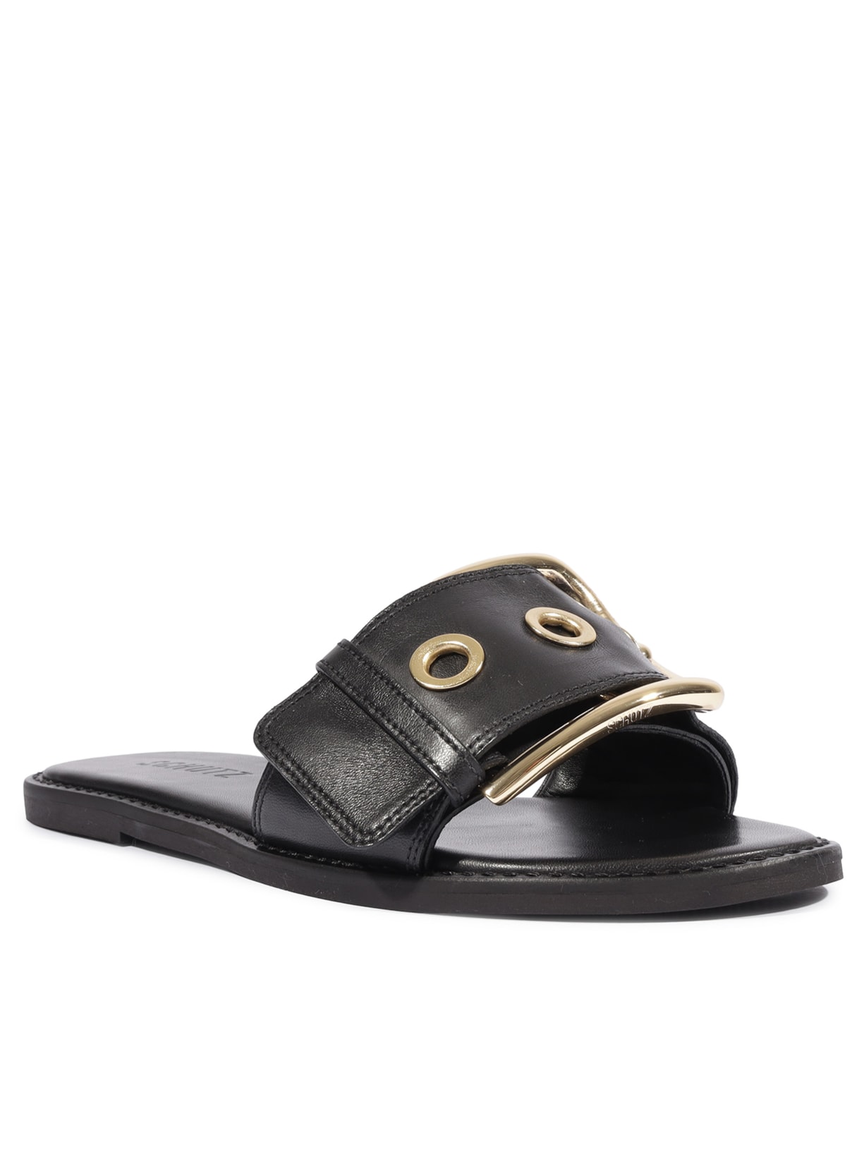 Sandália Rasteira Feminina Preto Schutz