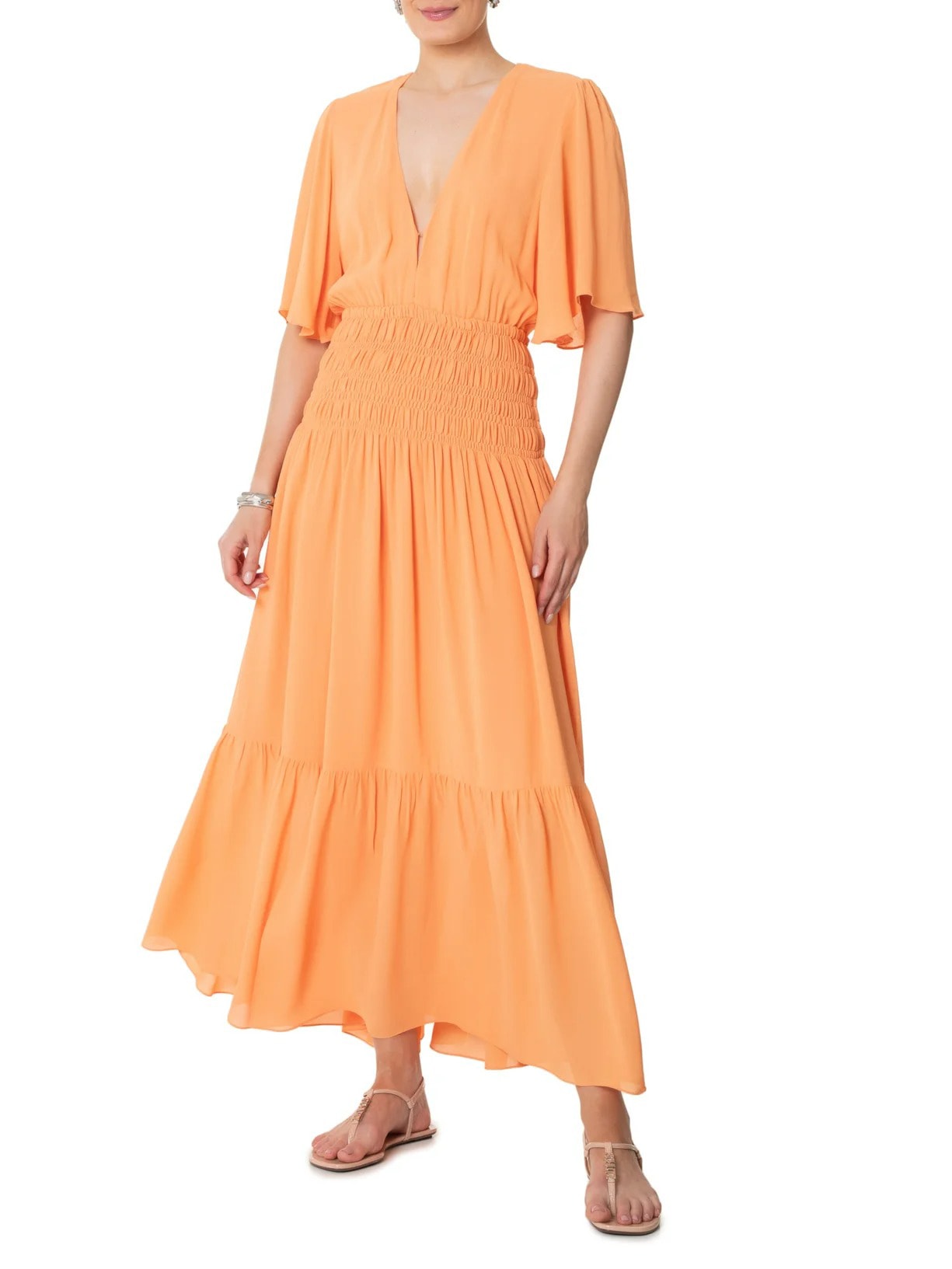 Sandália Rasteira Verniz Cristal Bege Schutz