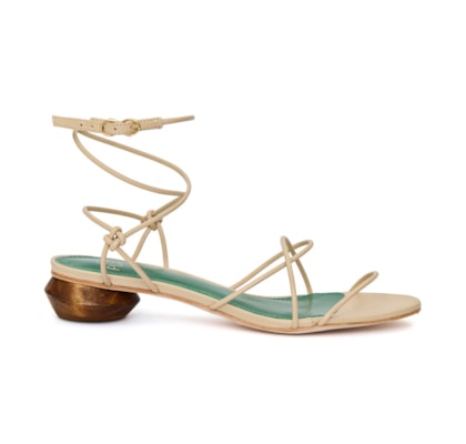 Sandália Salto Baixo Cloe Vanilla