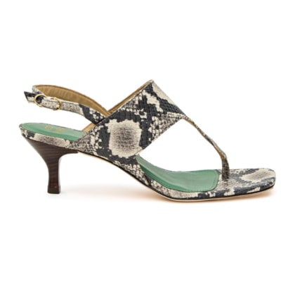 Sandália Salto Bárbara Couro Python