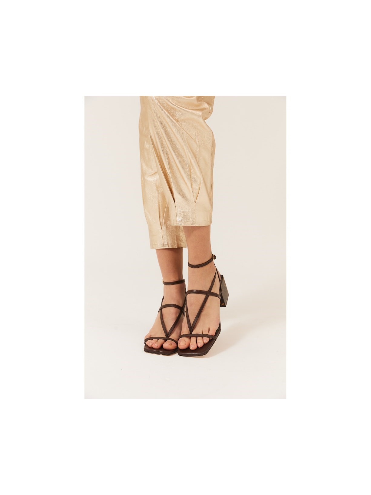 Sandália Salto Margot Café Pura