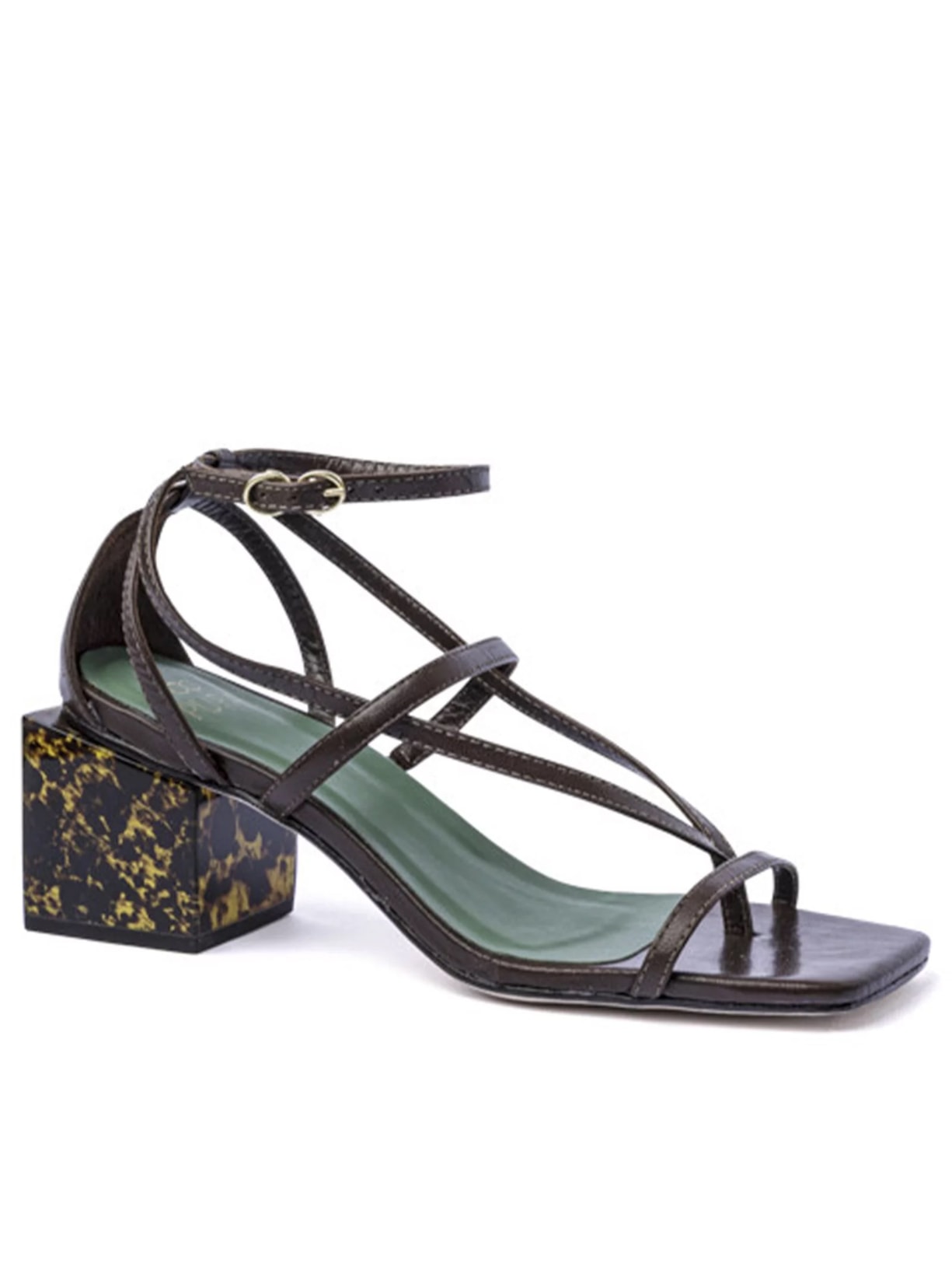 Sandália Salto Margot Café Pura