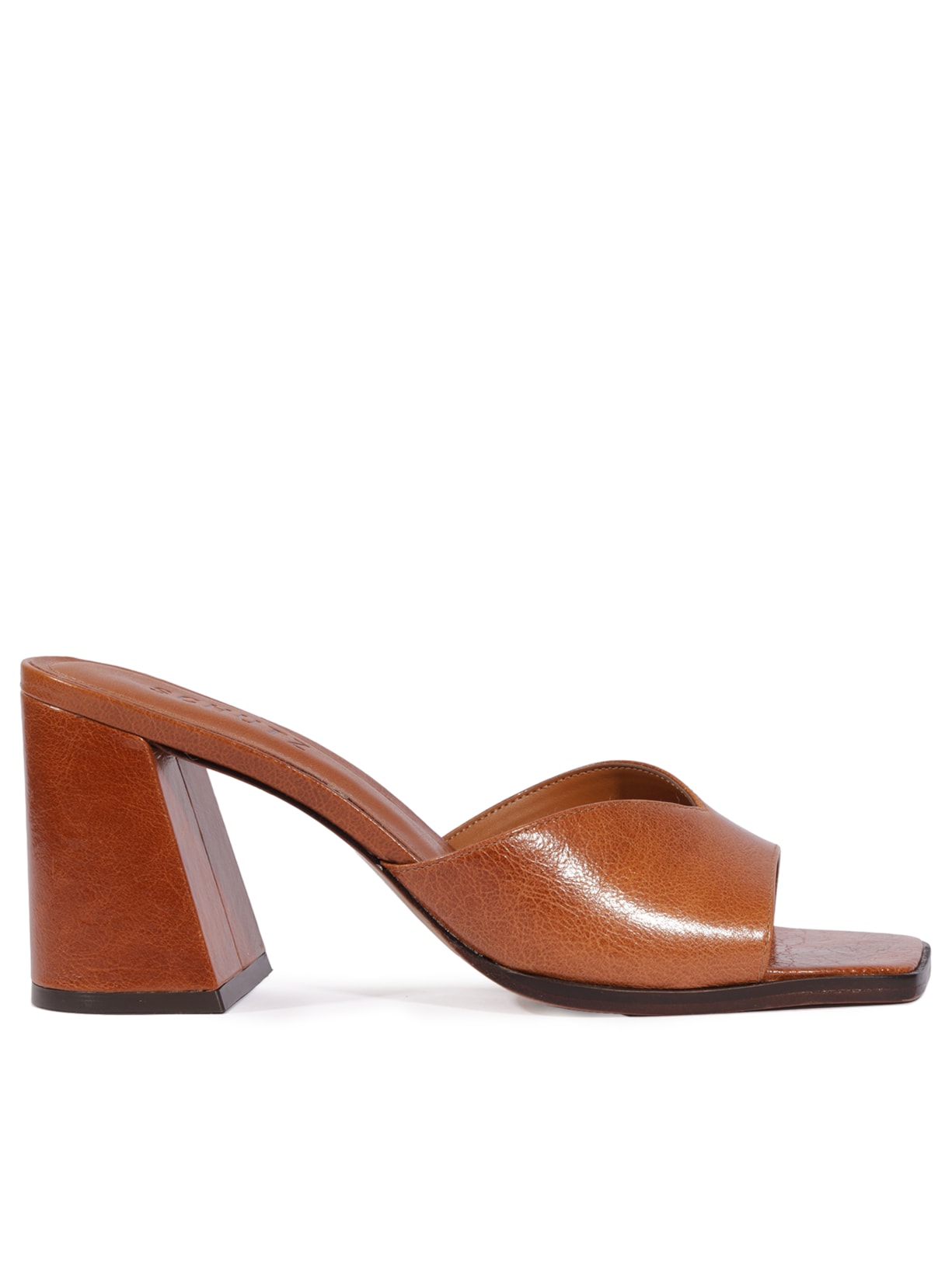 Sandália Tamanco Alto - Marrom