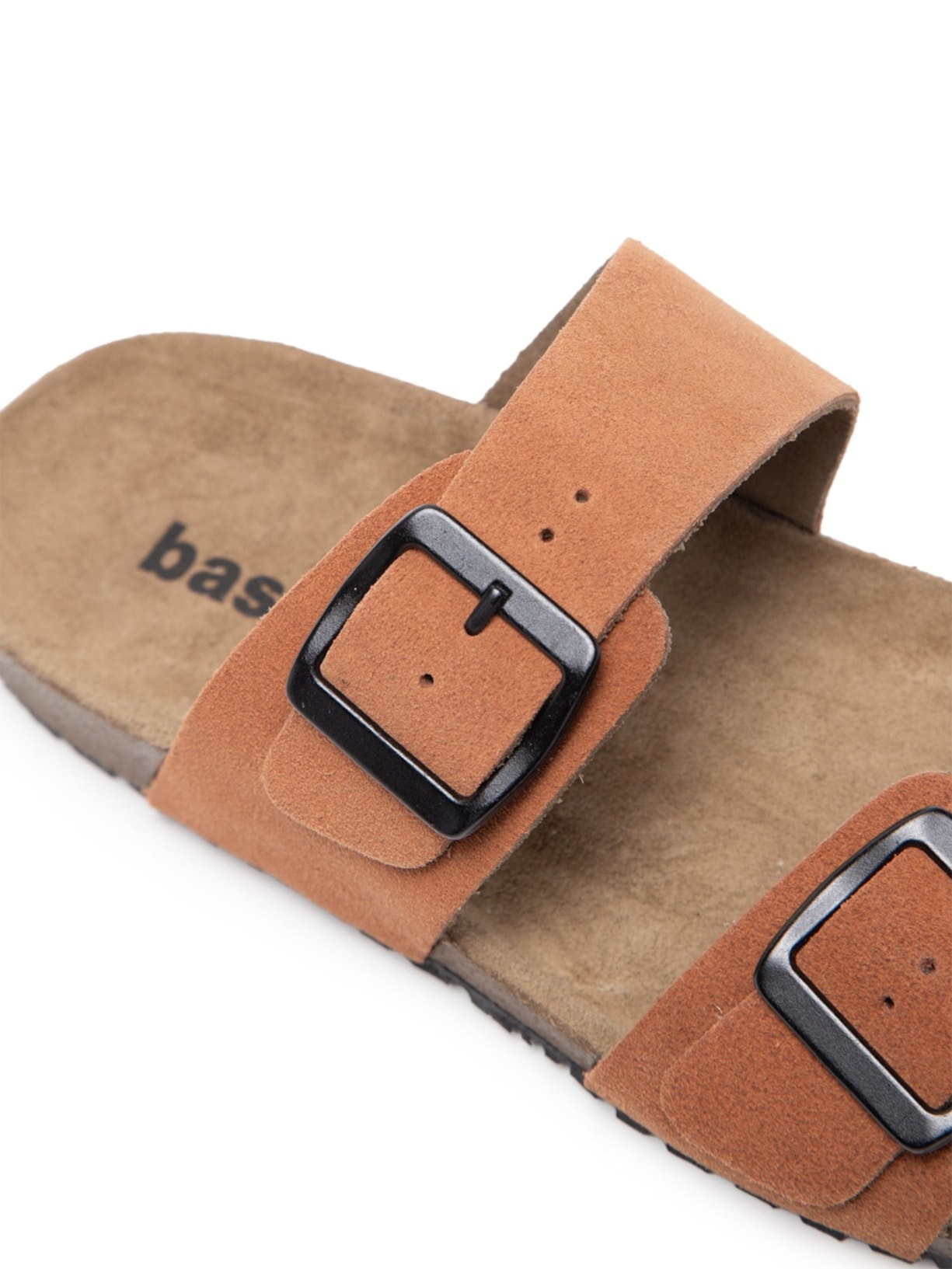 Sandália Unissex Básica Em Couro Marrom Basiq