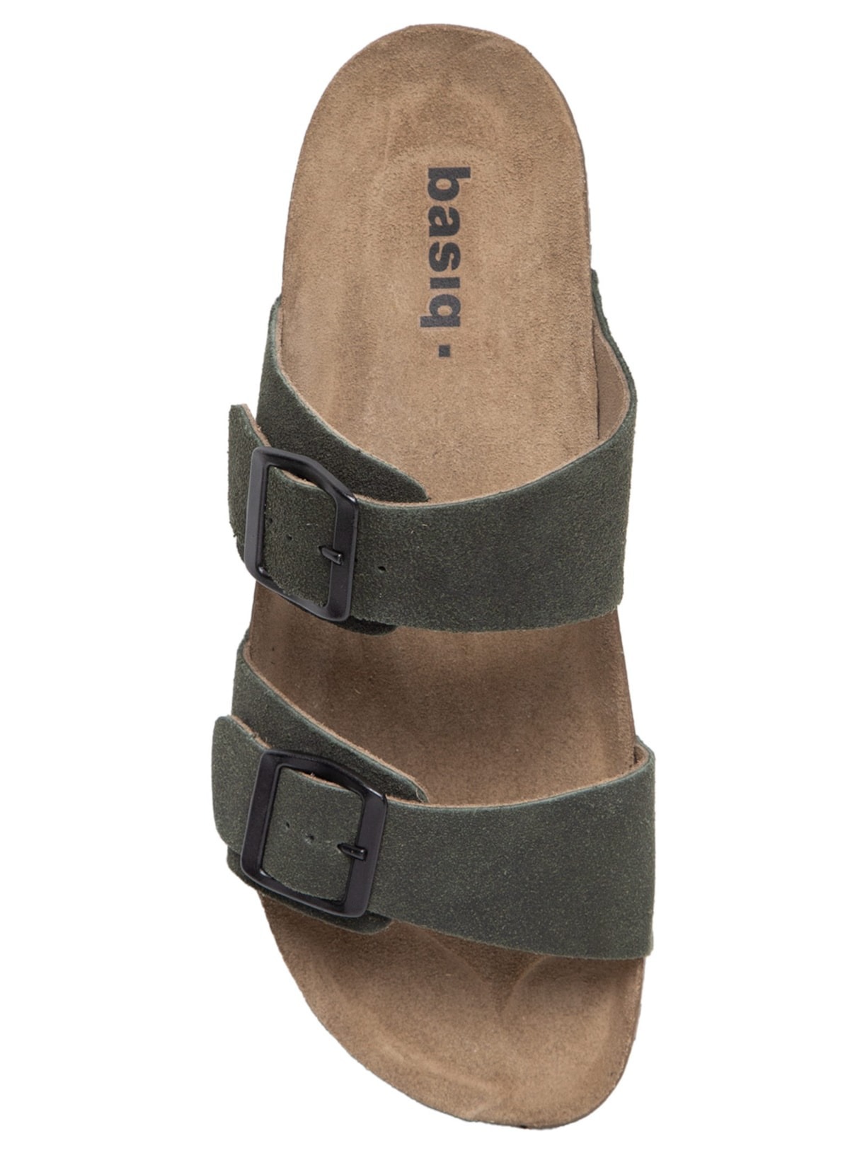 Sandália Unissex Básica Em Couro Verde Basiq