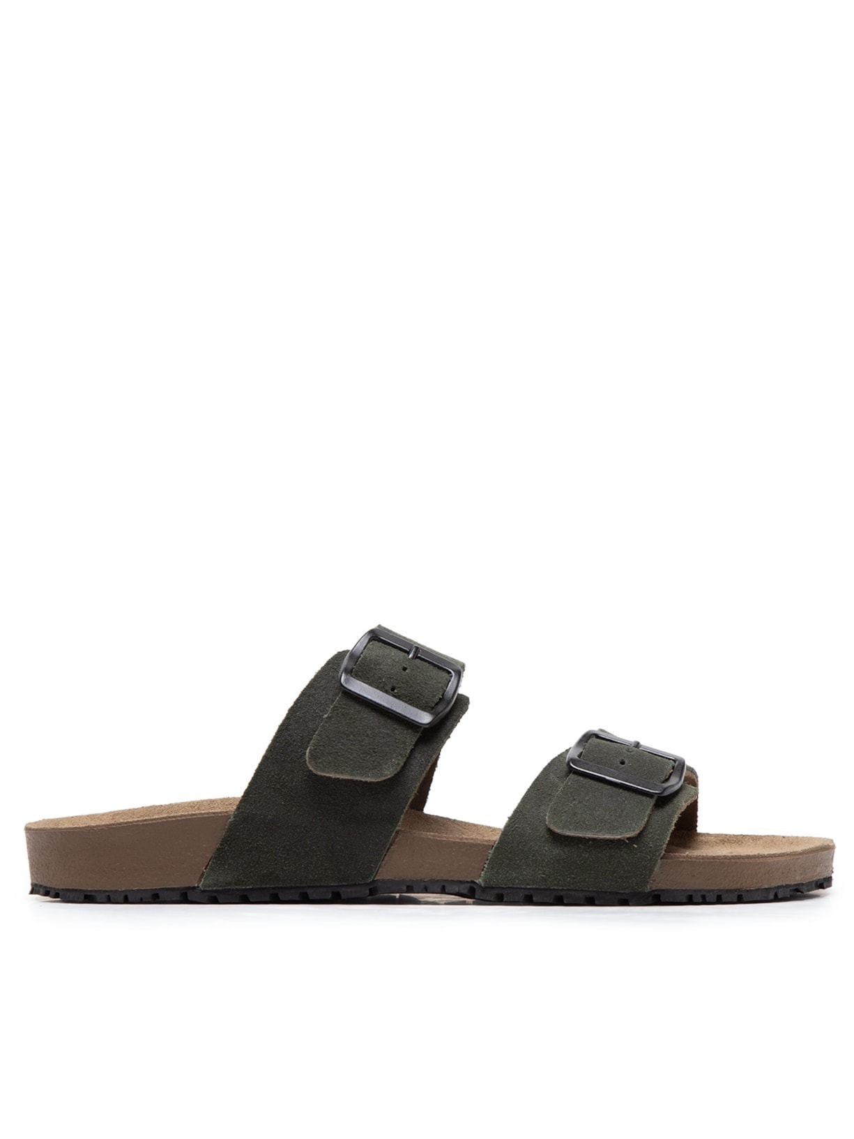 Sandália Unissex Básica Em Couro - Verde