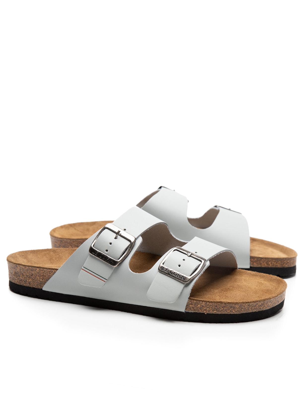 Sandália Unissex Flat Lisboa Cinza Le Cork