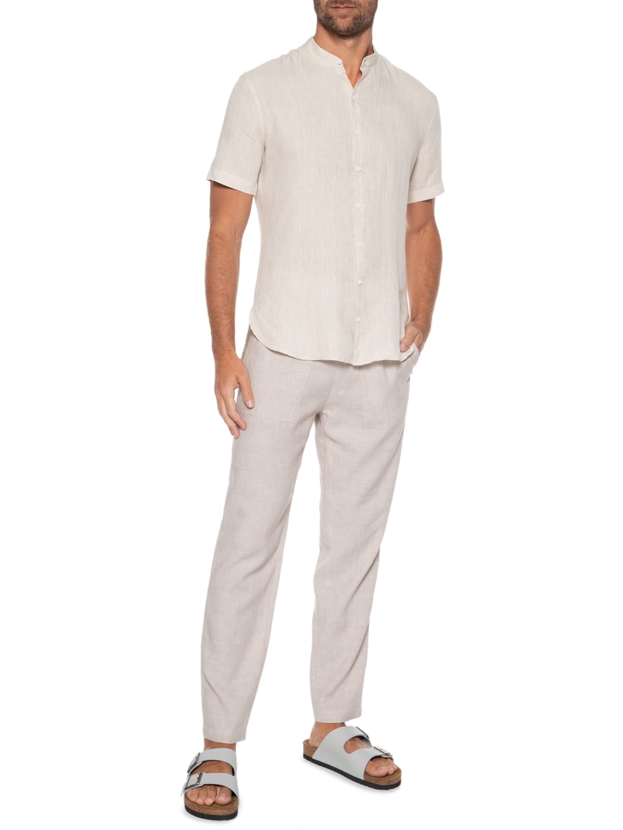 Sandália Unissex Flat Lisboa Cinza Le Cork