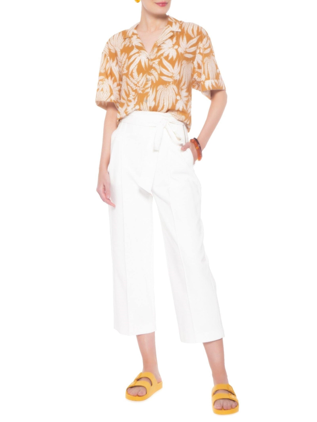 Sandália Unissex Mostarda Amarelo Linus