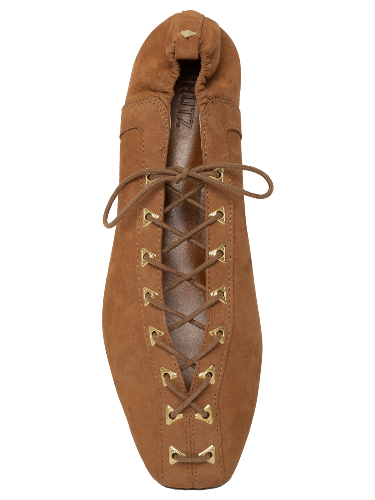 Sapatilha Amarração Nobuck Marrom Schutz