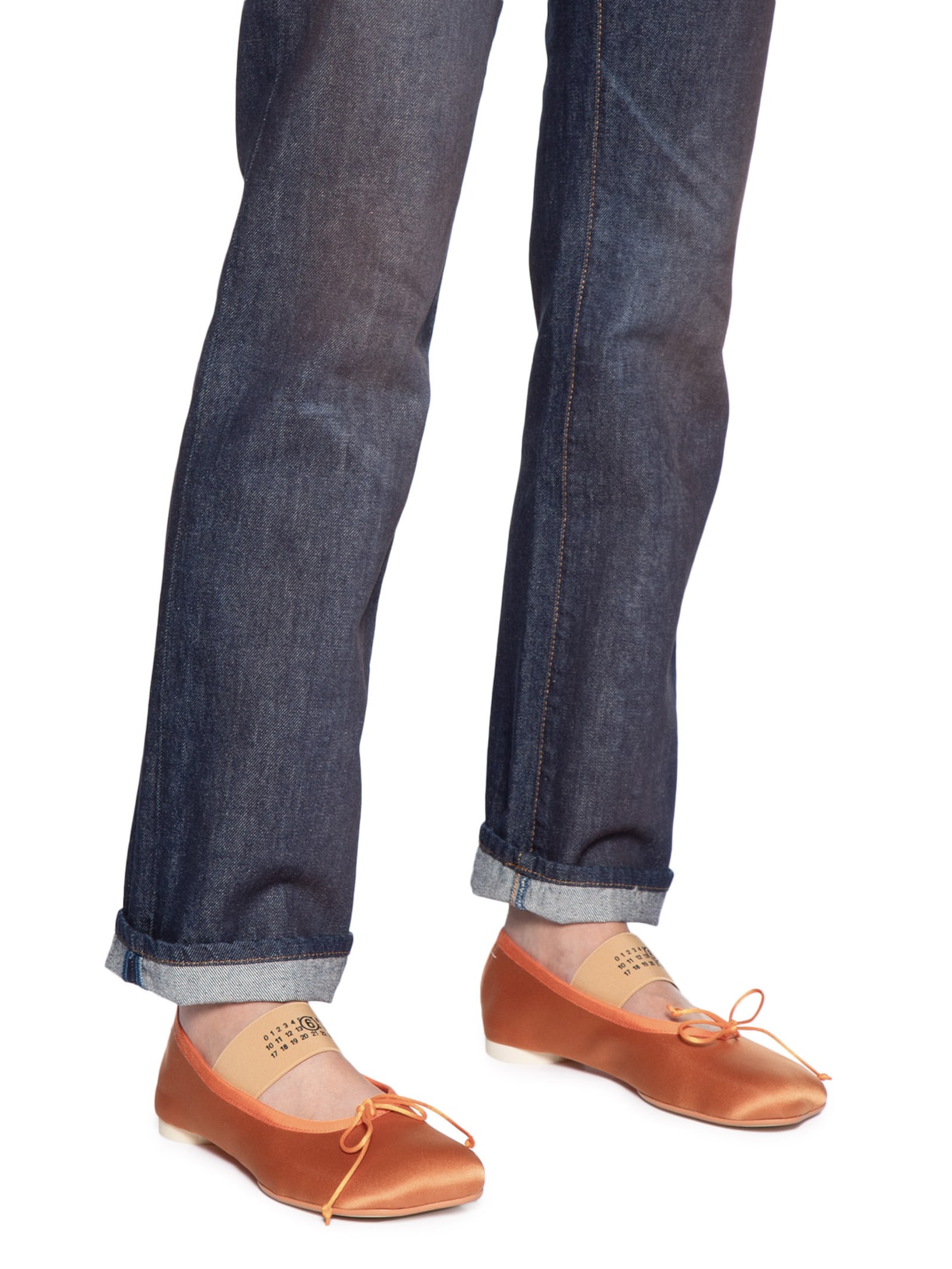 Sapatilha Anatomic Numeric Ballet Laranja Mm6 Maison Margiela
