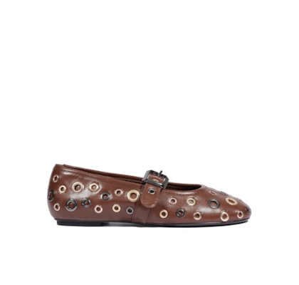 Sapatilha Bico Redondo - Marrom