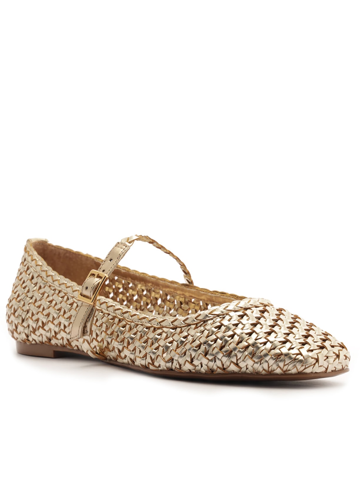 Sapatilha Boneca Tressê Arezzo Lenny Nimeyer Dourado