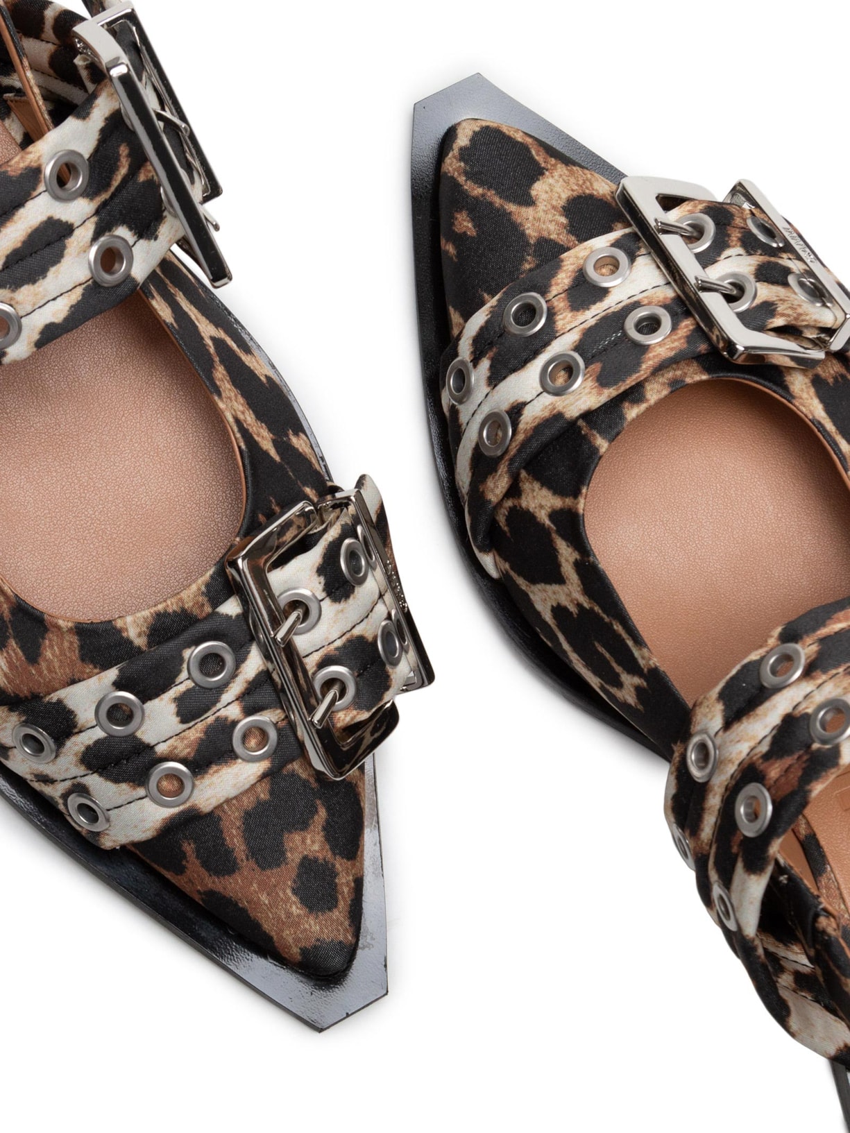 Sapatilha Bucket Ballerina Naplack Animal Print Ganni