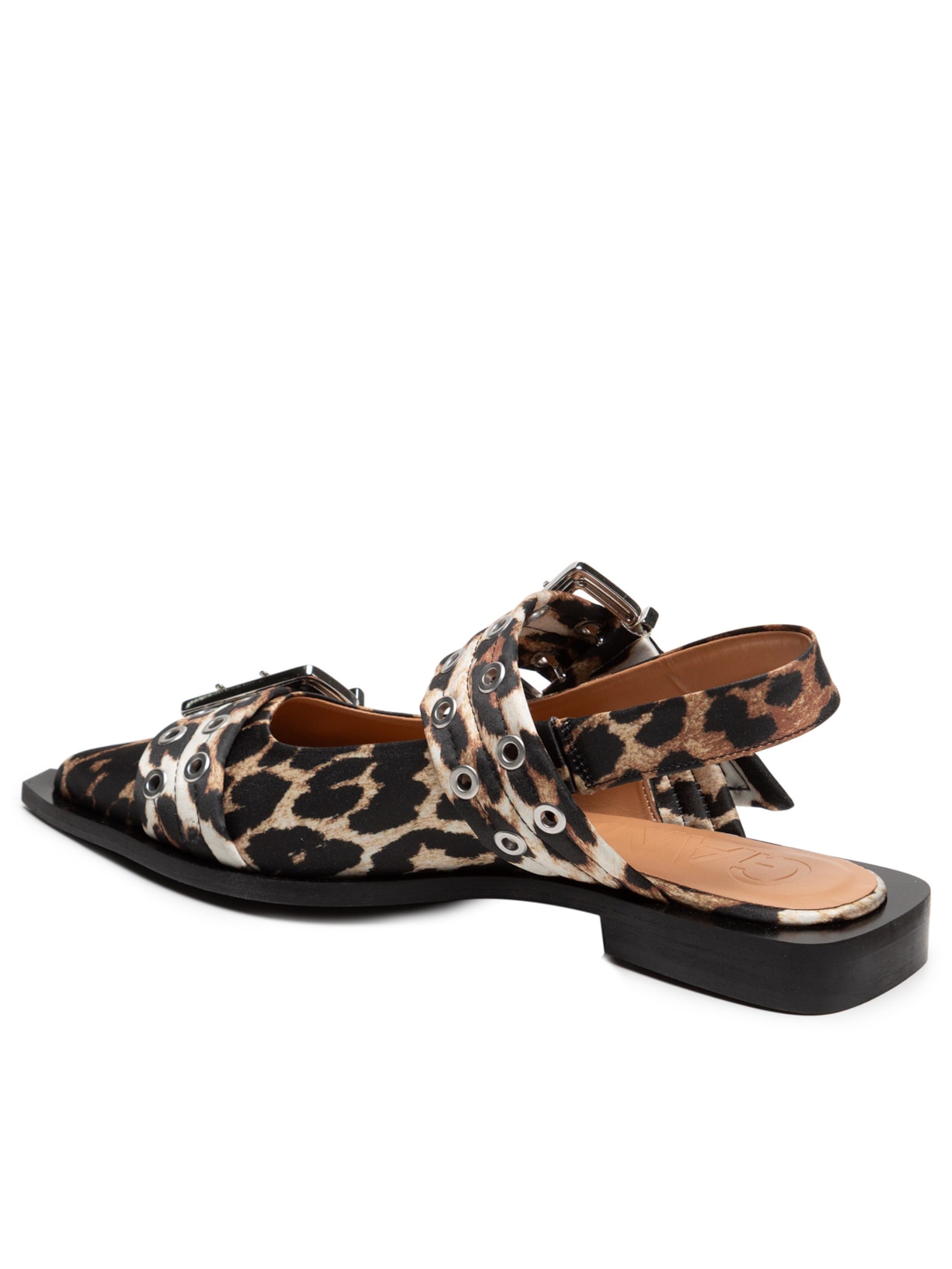 Sapatilha Bucket Ballerina Naplack Animal Print Ganni