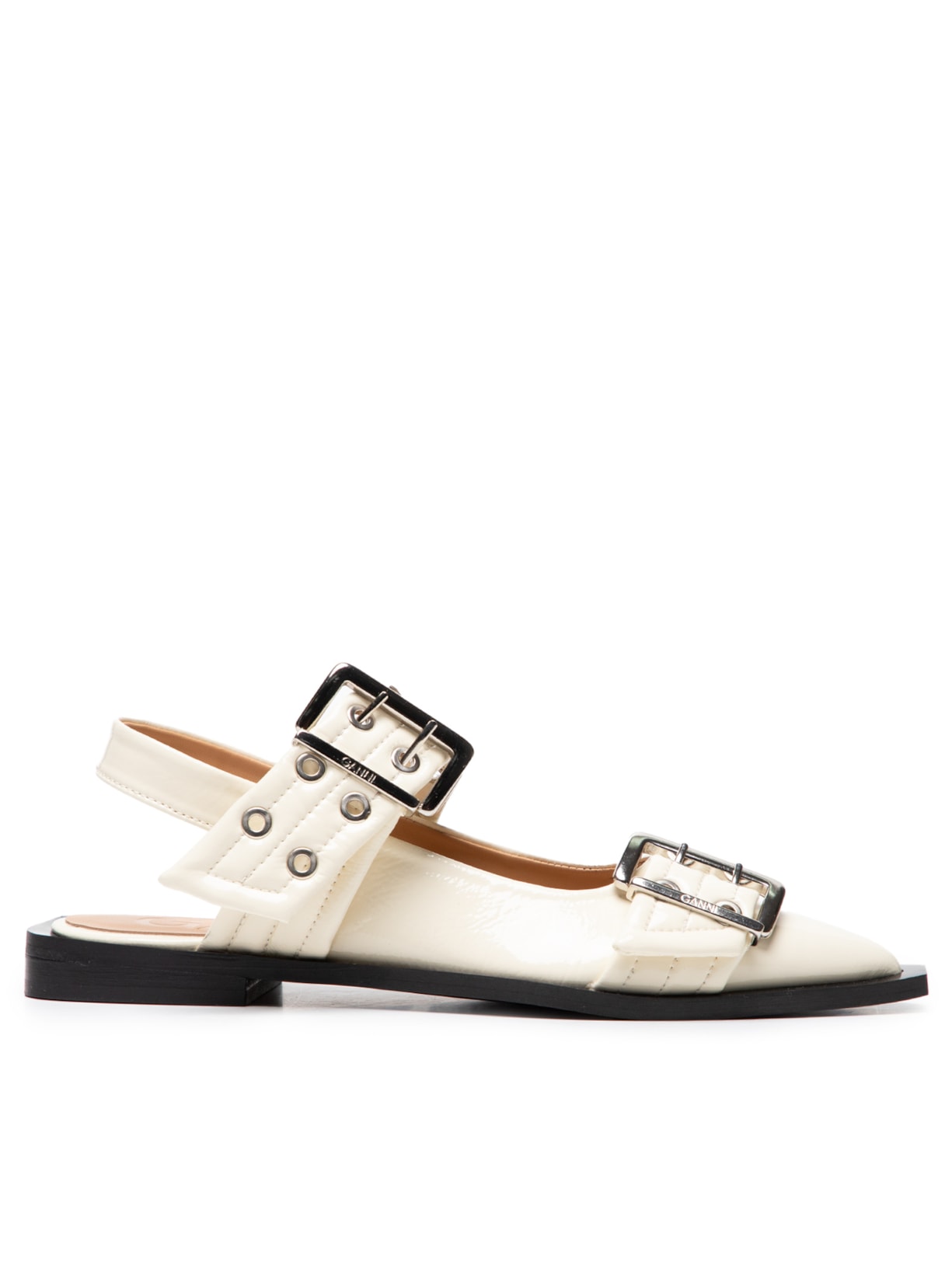 Sapatilha Buckle Ballerina Naplack - Off White