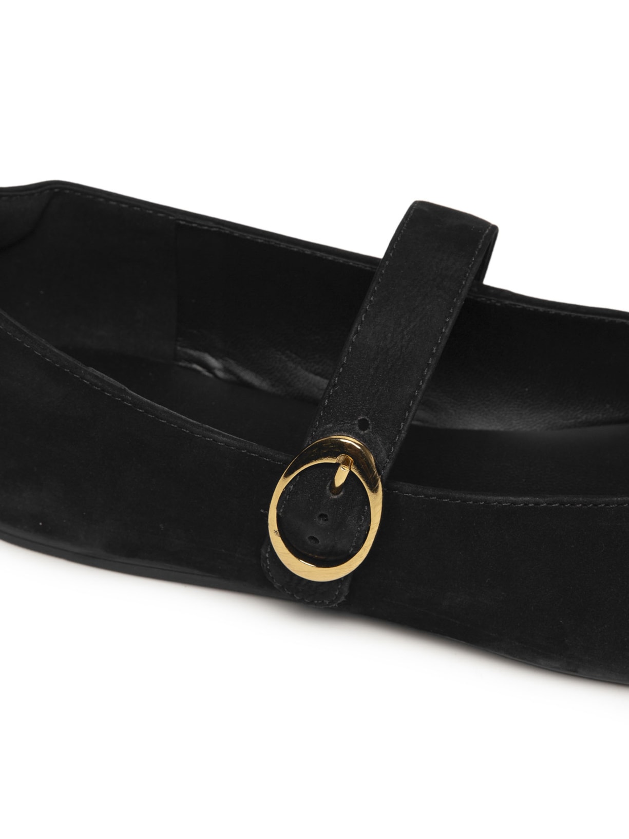 Sapatilha Camurça Fivela Oval Preto Arezzo