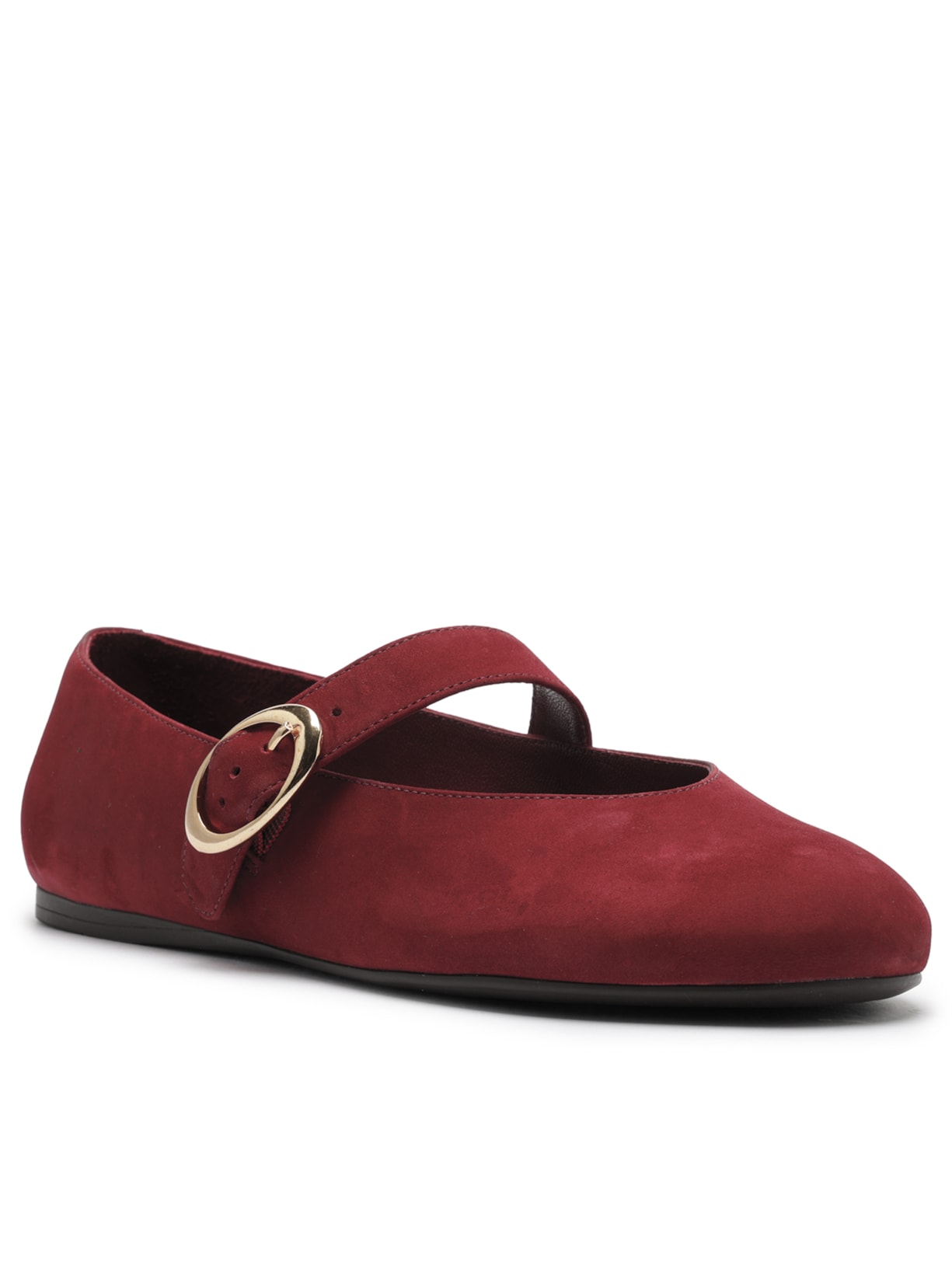 Sapatilha Camurça Fivela Oval Vermelho Arezzo