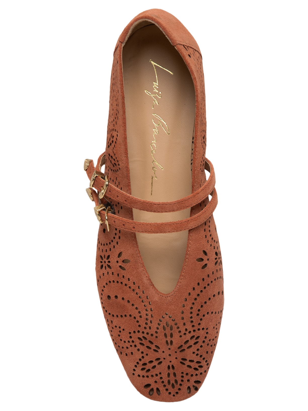 Sapatilha Camurça Vazada Marrom Luiza Barcelos