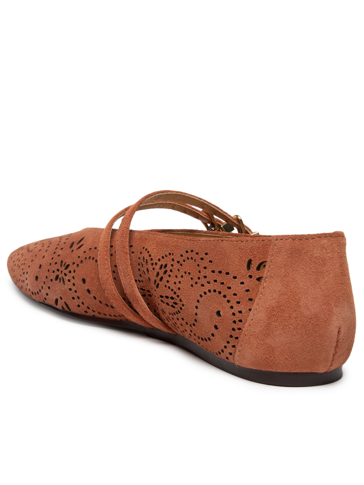 Sapatilha Camurça Vazada Marrom Luiza Barcelos