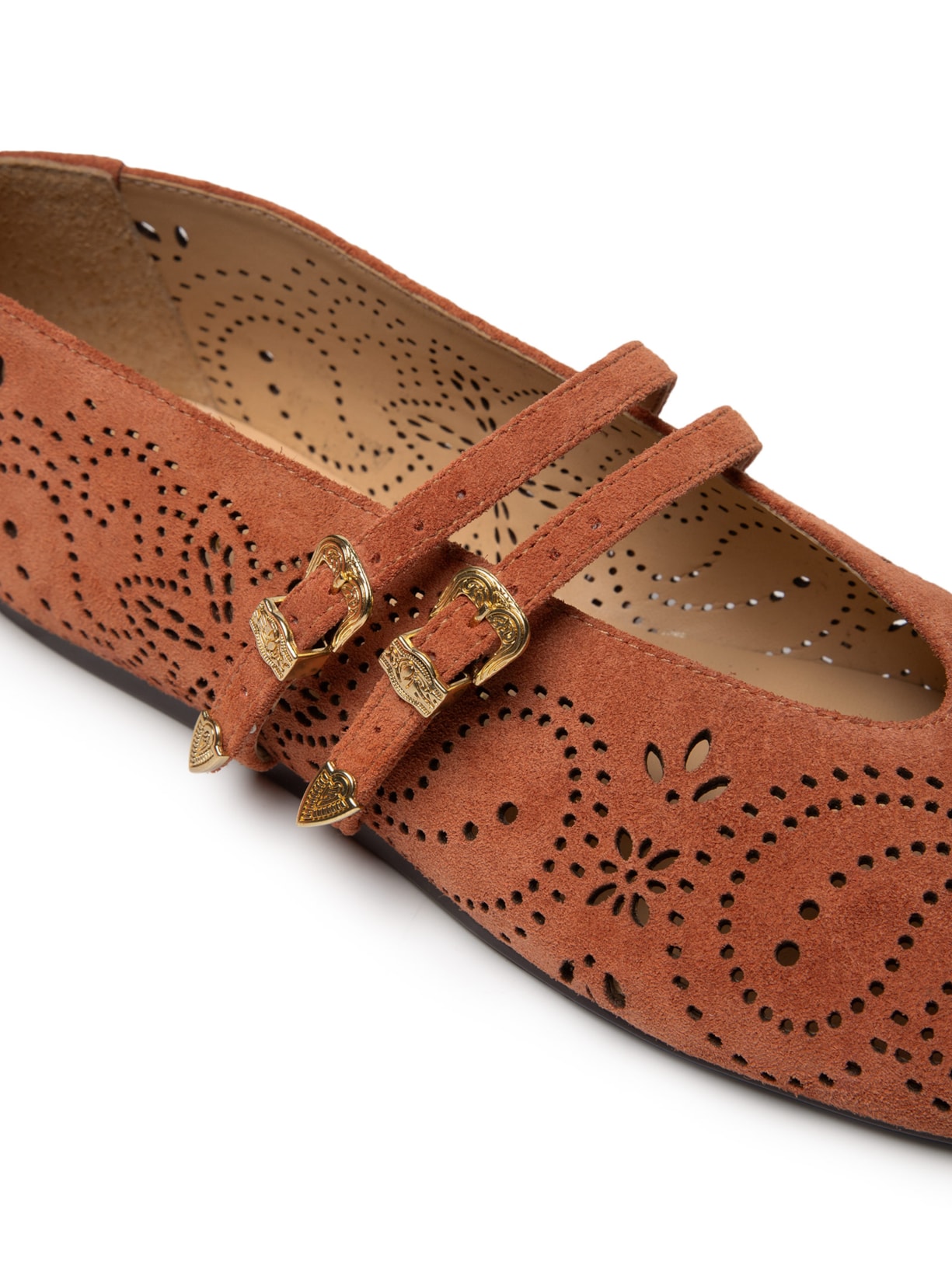 Sapatilha Camurça Vazada Marrom Luiza Barcelos