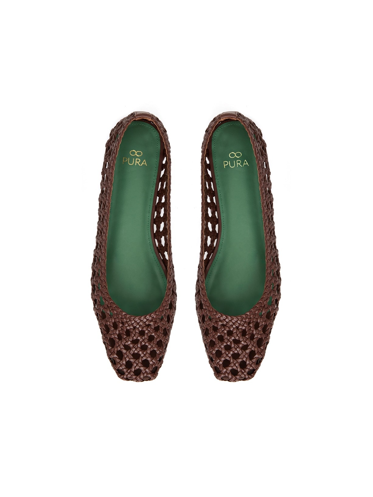 Sapatilha Couro Tressê Maitê Café Pura